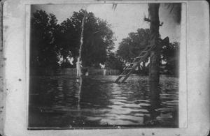 Primary view of object titled '[Photograph of Morton Cemetery During 1899 Flood]'.