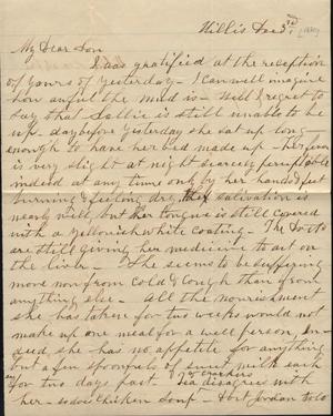 Primary view of object titled 'Letter to Cromwell Anson Jones, 3 December [1880]'.
