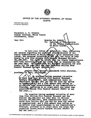 Primary view of object titled 'Texas Attorney General Opinion: O-6131'.
