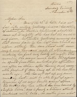 Letter to Cromwell Anson Jones, 28 November [1880]