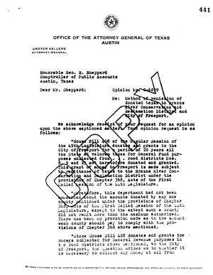Primary view of object titled 'Texas Attorney General Opinion: O-6899'.
