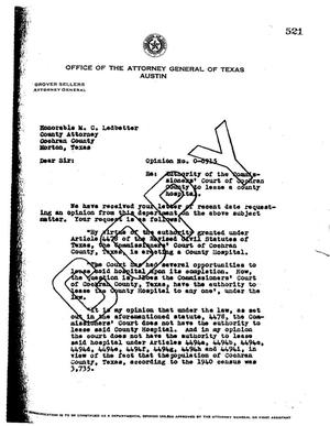 Primary view of object titled 'Texas Attorney General Opinion: O-6915'.