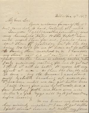 Letter to Cromwell Anson Jones, 14 December 1879