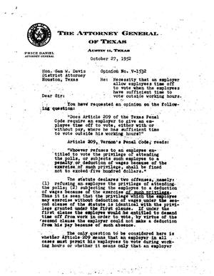 texas attorney 1532 opinion general