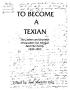 Book: To Become a Texian: The Letters and Journeys of Caroline Cox Morgan a…