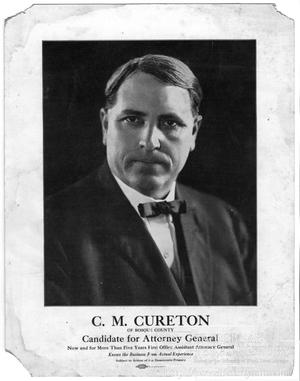 Primary view of object titled 'Political Poster for C. M. Cureton'.