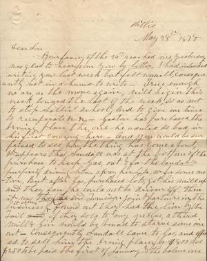 Letter to Cromwell Anson Jones, 28 May 1878