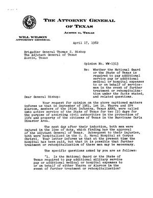 Texas Attorney General Opinion: WW-1313