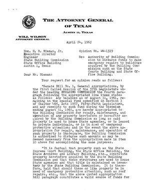 Texas Attorney General Opinion: WW-1319