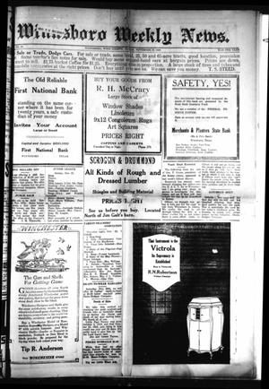 Winnsboro Weekly News (Winnsboro, Tex.), Vol. 12, No. 13, Ed. 1 Friday, November 19, 1920
