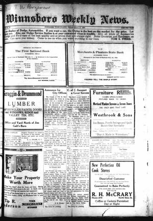 Winnsboro Weekly News (Winnsboro, Tex.), Vol. 12, No. 30, Ed. 1 Friday, March 25, 1921
