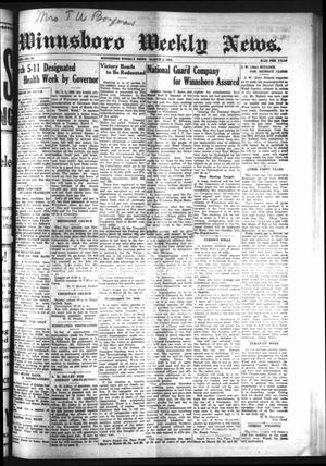 Winnsboro Weekly News (Winnsboro, Tex.), Vol. 13, No. 26, Ed. 1 Friday, March 3, 1922