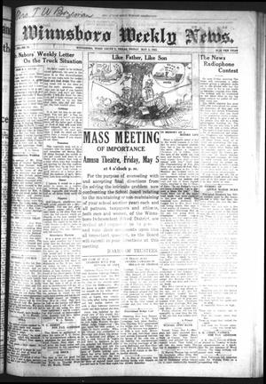 Primary view of object titled 'Winnsboro Weekly News (Winnsboro, Tex.), Vol. 13, No. 34, Ed. 1 Friday, May 5, 1922'.