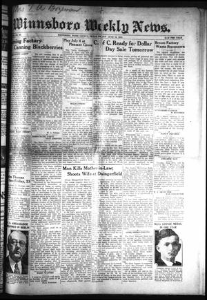 Winnsboro Weekly News (Winnsboro, Tex.), Vol. 13, No. 40, Ed. 1 Friday, June 16, 1922
