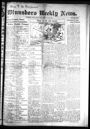 Winnsboro Weekly News (Winnsboro, Tex.), Vol. 13, No. 41, Ed. 1 Friday, June 23, 1922