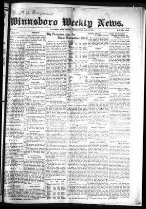 Winnsboro Weekly News (Winnsboro, Tex.), Vol. 14, No. 6, Ed. 1 Friday, October 20, 1922