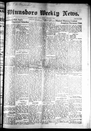Winnsboro Weekly News (Winnsboro, Tex.), Vol. 14, No. 20, Ed. 1 Thursday, February 1, 1923