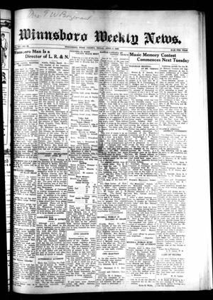 Primary view of object titled 'Winnsboro Weekly News (Winnsboro, Tex.), Vol. 14, No. 29, Ed. 1 Thursday, April 5, 1923'.