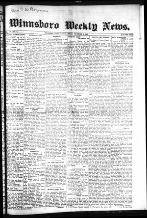 Winnsboro Weekly News (Winnsboro, Tex.), Vol. 14, No. 7, Ed. 1 Thursday, November 8, 1923