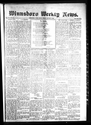 Primary view of object titled 'Winnsboro Weekly News (Winnsboro, Tex.), Vol. 14, No. 14, Ed. 1 Thursday, January 3, 1924'.