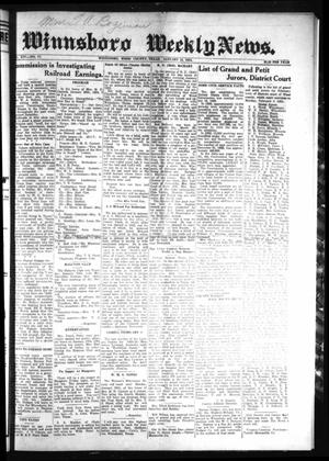 Winnsboro Weekly News (Winnsboro, Tex.), Vol. 14, No. 17, Ed. 1 Thursday, January 24, 1924