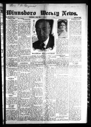 Winnsboro Weekly News (Winnsboro, Tex.), Vol. 14, No. 19, Ed. 1 Thursday, February 7, 1924
