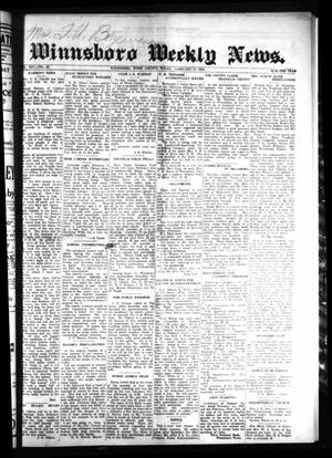 Primary view of object titled 'Winnsboro Weekly News (Winnsboro, Tex.), Vol. 14, No. 20, Ed. 1 Thursday, February 14, 1924'.