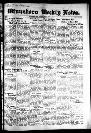 Primary view of object titled 'Winnsboro Weekly News (Winnsboro, Tex.), Vol. 14, No. 36, Ed. 1 Thursday, June 5, 1924'.
