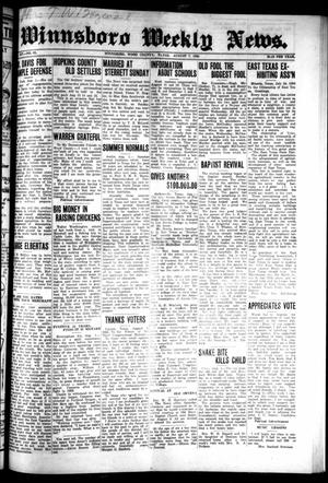 Winnsboro Weekly News (Winnsboro, Tex.), Vol. 14, No. 45, Ed. 1 Thursday, August 7, 1924