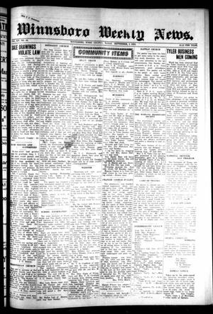 Winnsboro Weekly News (Winnsboro, Tex.), Vol. 14, No. 49, Ed. 1 Thursday, September 4, 1924