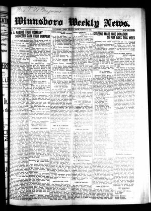 Winnsboro Weekly News (Winnsboro, Tex.), Vol. 15, No. 24, Ed. 1 Thursday, March 19, 1925