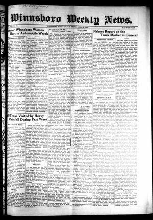 Winnsboro Weekly News (Winnsboro, Tex.), Vol. 17, No. 30, Ed. 1 Thursday, April 30, 1925