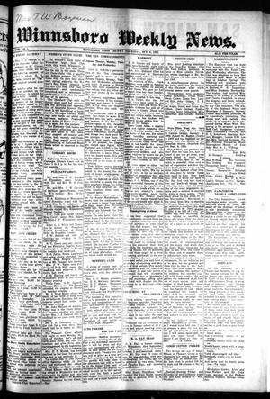 Winnsboro Weekly News (Winnsboro, Tex.), Vol. 18, No. 1, Ed. 1 Thursday, October 8, 1925