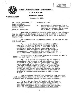 Texas Attorney General Opinion: C-4