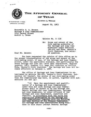 Texas Attorney General Opinion: C-130