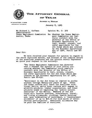 Texas Attorney General Opinion: C-372