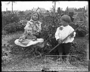Primary view of object titled '[children in garden]'.