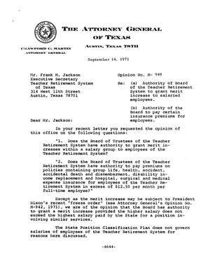 Texas Attorney General Opinion: M-949