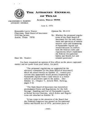 Texas Attorney General Opinion: M-1132