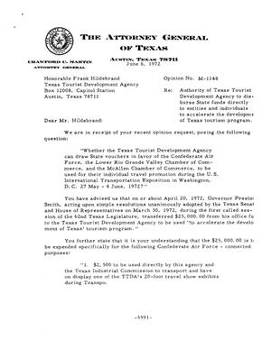 Texas Attorney General Opinion: M-1148