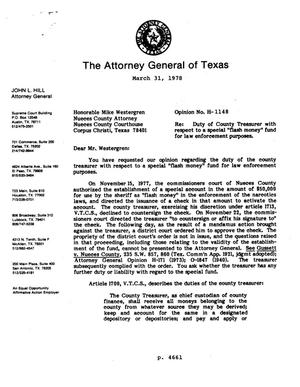 Texas Attorney General Opinion: H-1148