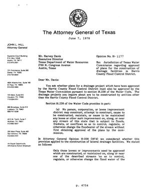 Texas Attorney General Opinion: H-1177