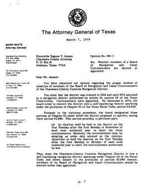 Texas Attorney General Opinion: MW-3