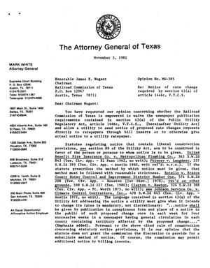 Texas Attorney General Opinion: MW-385