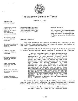 Texas Attorney General Opinion: JM-79