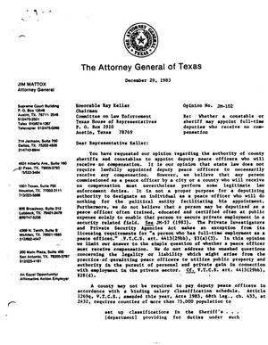 Texas Attorney General Opinion: JM-102