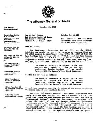 Texas Attorney General Opinion: JM-120