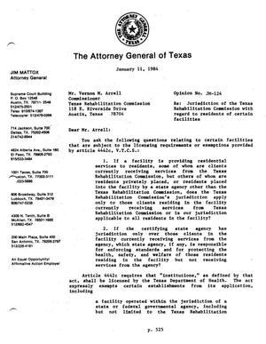 Texas Attorney General Opinion: JM-124
