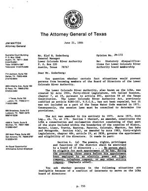 Texas Attorney General Opinion: JM-172