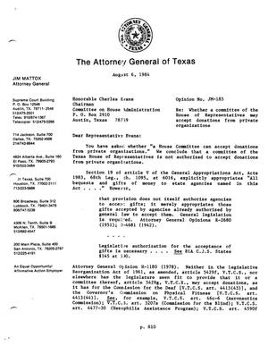 Texas Attorney General Opinion: JM-185